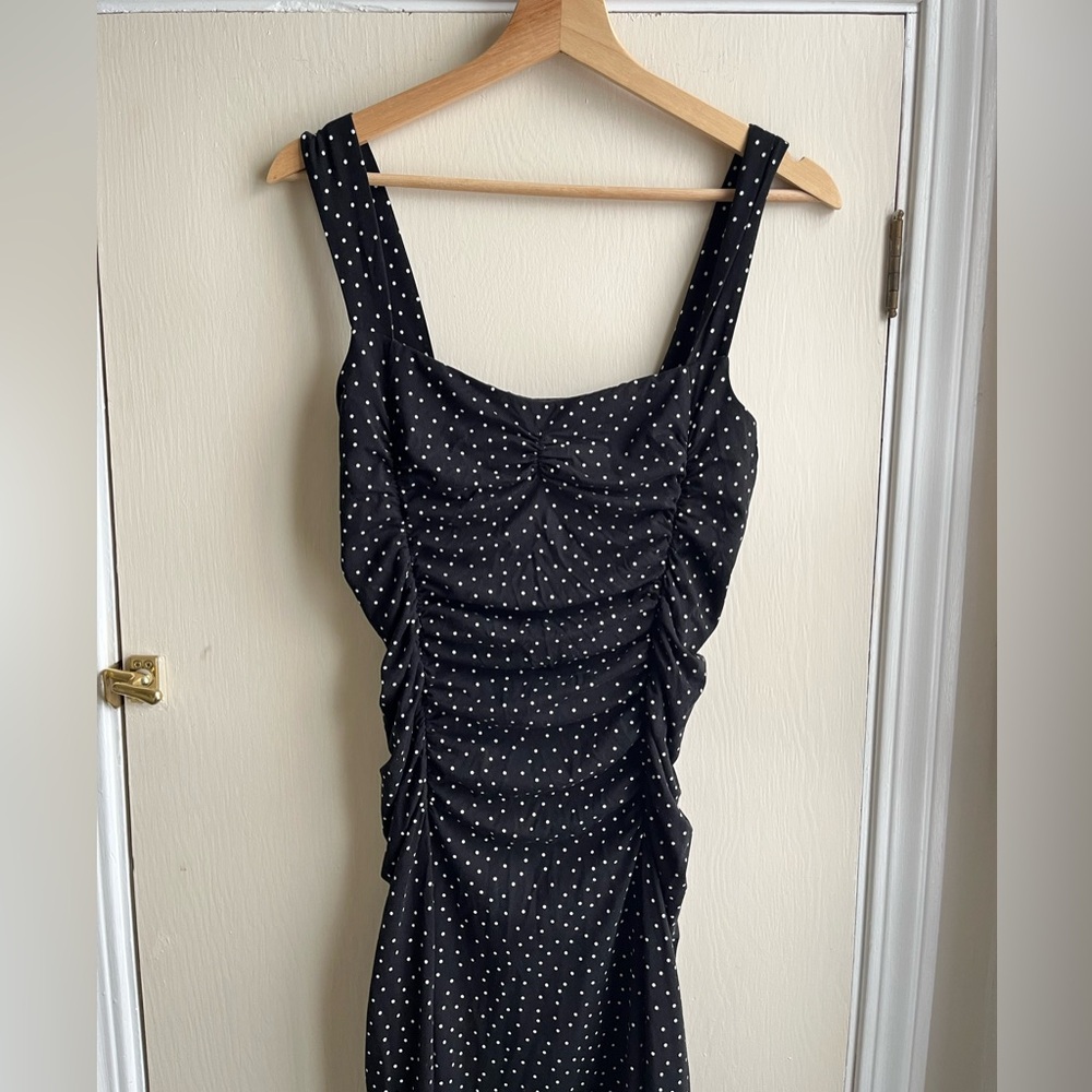 Reformation Suvi knit polka dot dress midi Selene - Picture 5 of 8